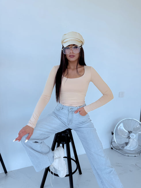 PUSH-UP top "OPULENCE VD73" - BEIGE